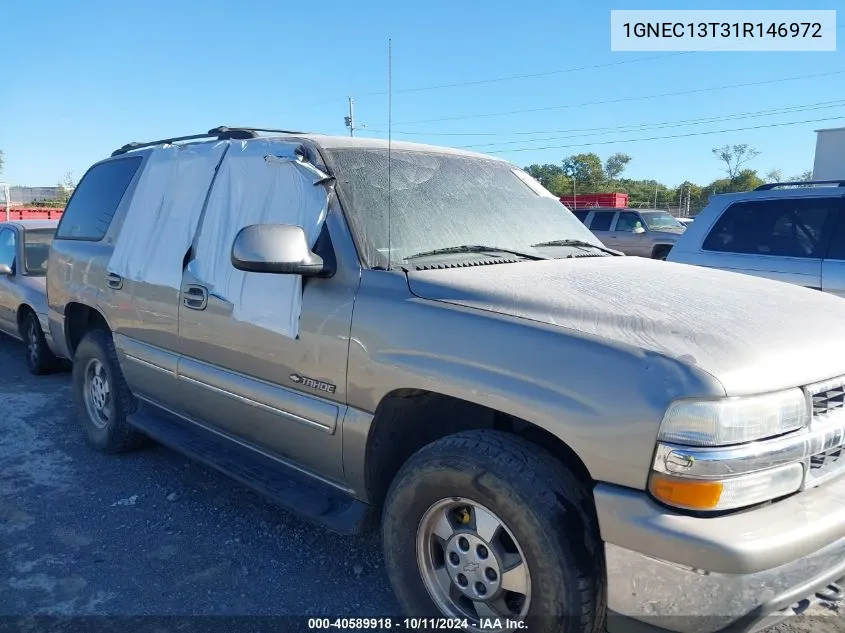 2001 Chevrolet Tahoe Lt VIN: 1GNEC13T31R146972 Lot: 40589918