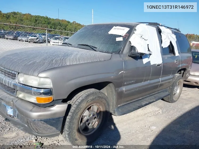 2001 Chevrolet Tahoe Lt VIN: 1GNEC13T31R146972 Lot: 40589918