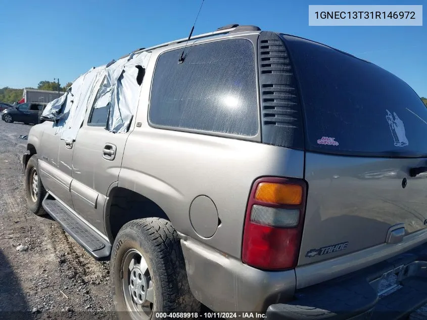 2001 Chevrolet Tahoe Lt VIN: 1GNEC13T31R146972 Lot: 40589918