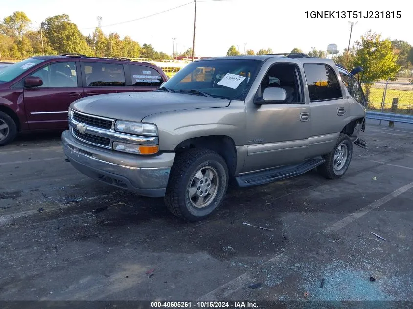 1GNEK13T51J231815 2001 Chevrolet Tahoe Lt