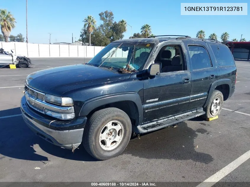 2001 Chevrolet Tahoe Lt VIN: 1GNEK13T91R123781 Lot: 40609188