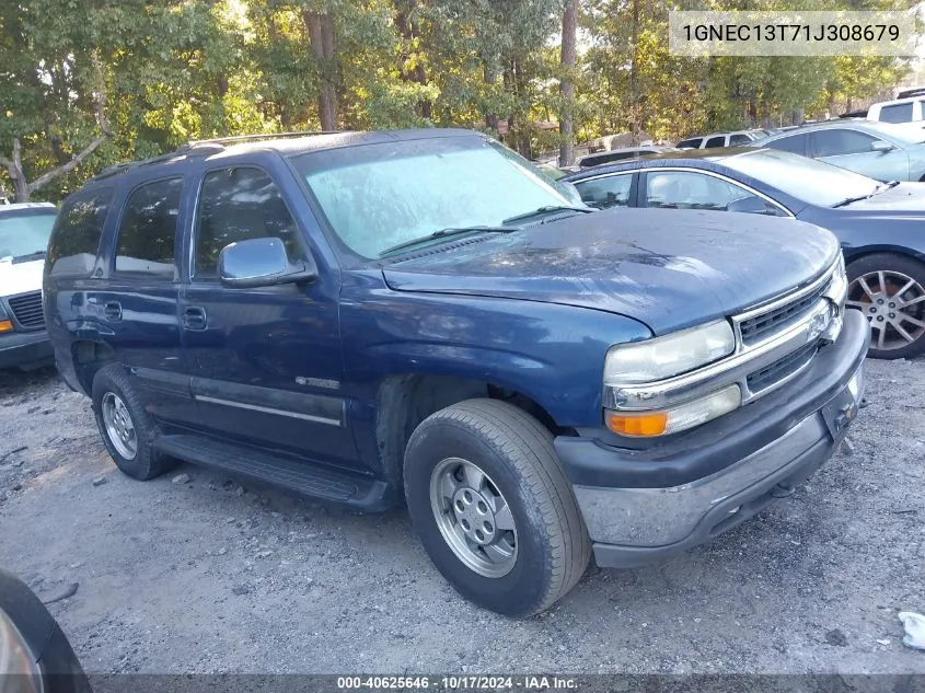 2001 Chevrolet Tahoe Lt VIN: 1GNEC13T71J308679 Lot: 40625646