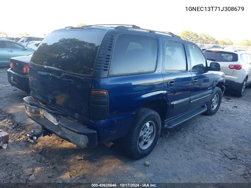 1GNEC13T71J308679 2001 Chevrolet Tahoe Lt