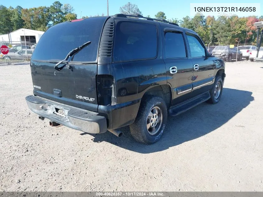 2001 Chevrolet Tahoe Lt VIN: 1GNEK13T21R146058 Lot: 40628357