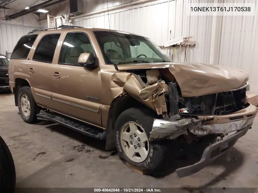 2001 Chevrolet Tahoe Lt VIN: 1GNEK13T61J170538 Lot: 40642048