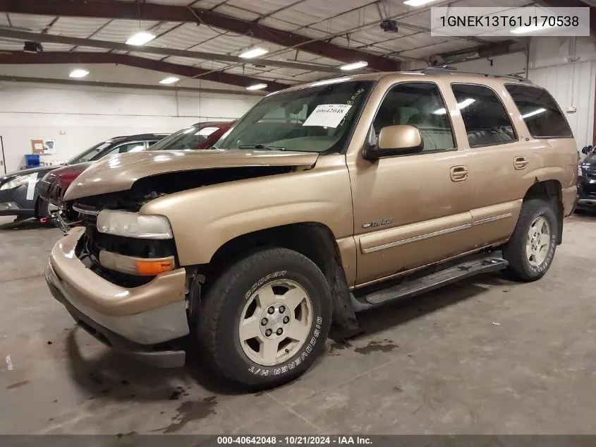 2001 Chevrolet Tahoe Lt VIN: 1GNEK13T61J170538 Lot: 40642048