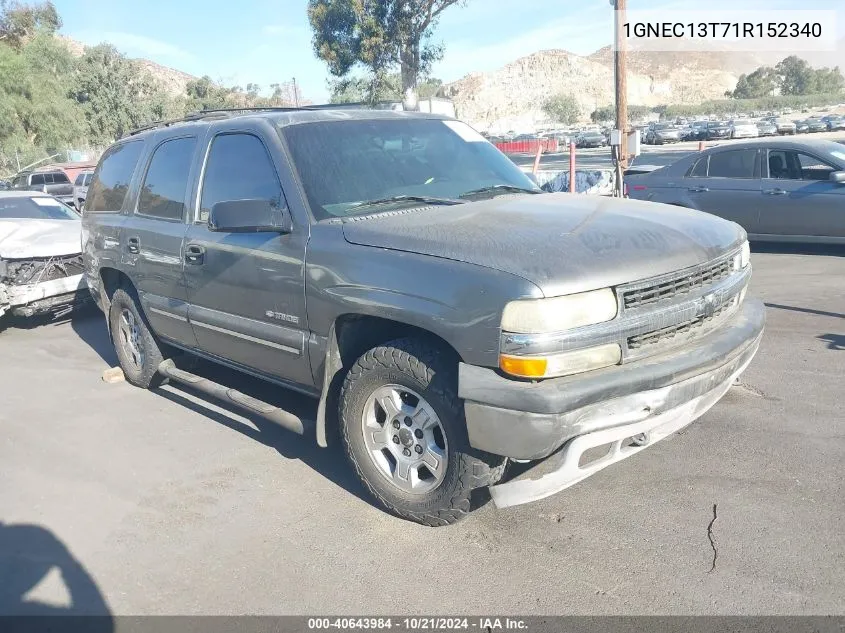 2001 Chevrolet Tahoe C1500 VIN: 1GNEC13T71R152340 Lot: 40643984