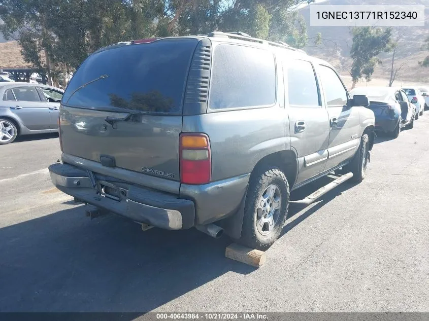 2001 Chevrolet Tahoe C1500 VIN: 1GNEC13T71R152340 Lot: 40643984