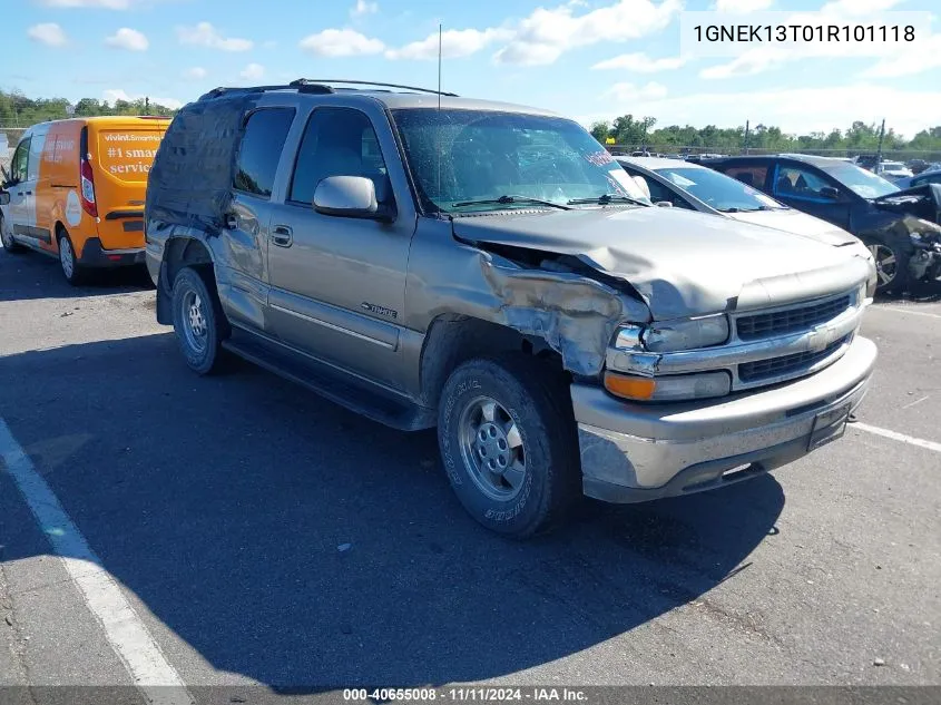 2001 Chevrolet Tahoe Lt VIN: 1GNEK13T01R101118 Lot: 40655008