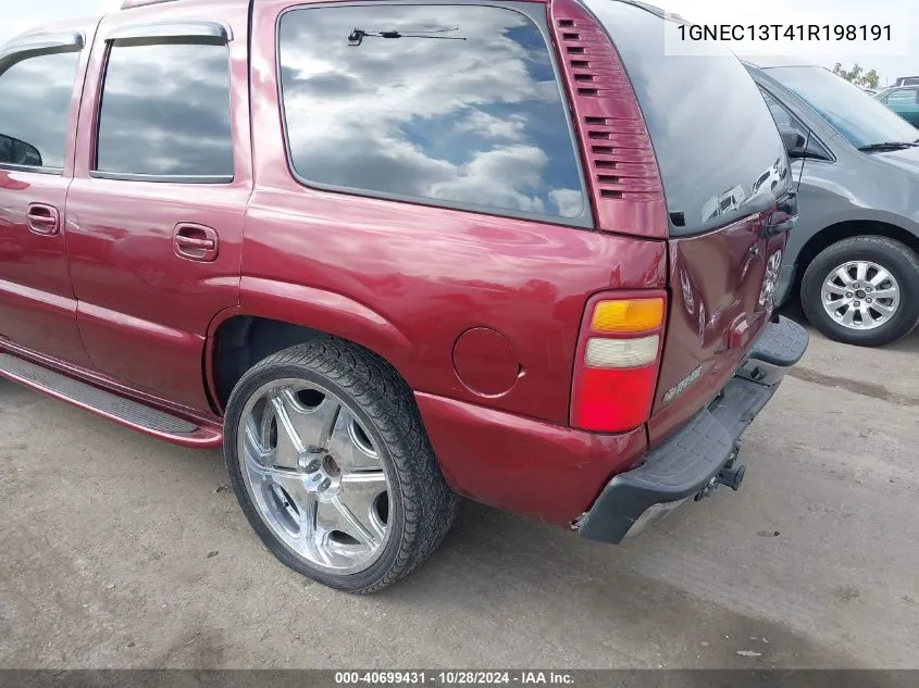 2001 Chevrolet Tahoe Lt VIN: 1GNEC13T41R198191 Lot: 40699431