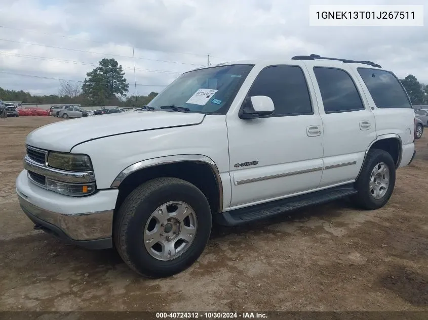 2001 Chevrolet Tahoe Lt VIN: 1GNEK13T01J267511 Lot: 40724312