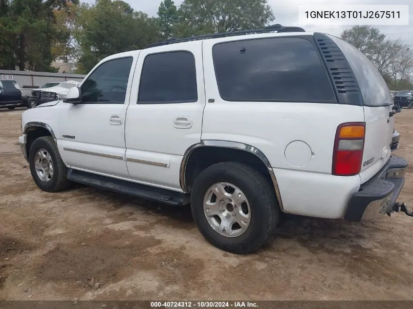 2001 Chevrolet Tahoe Lt VIN: 1GNEK13T01J267511 Lot: 40724312