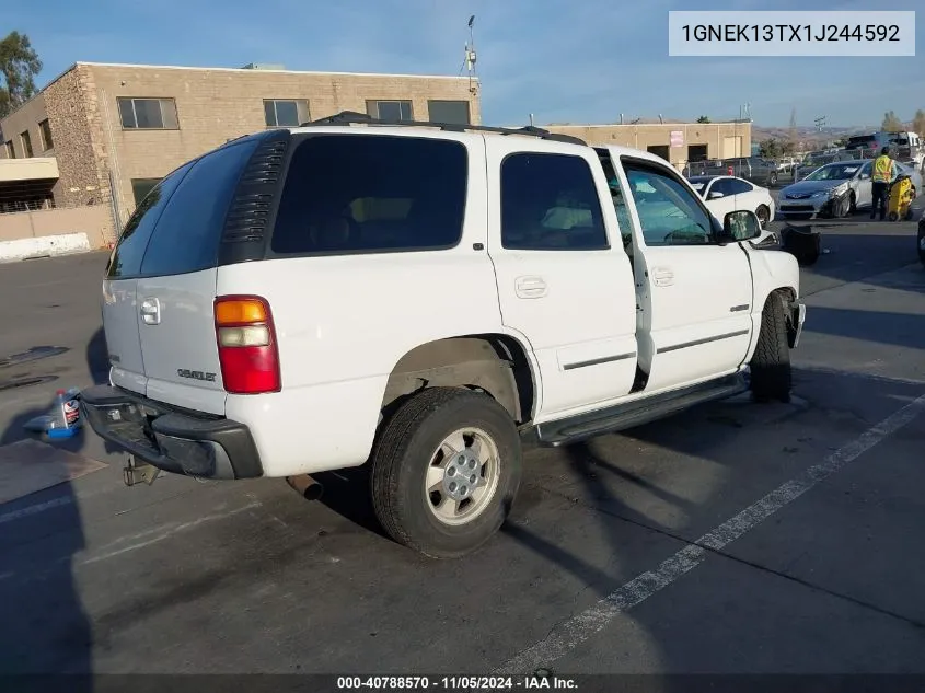 2001 Chevrolet Tahoe Lt VIN: 1GNEK13TX1J244592 Lot: 40788570