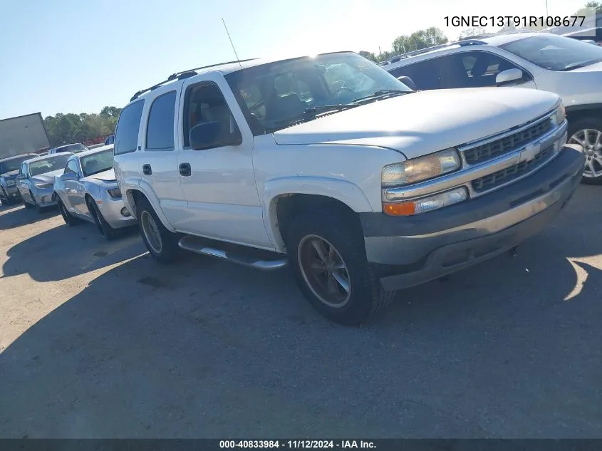 2001 Chevrolet Tahoe Ls VIN: 1GNEC13T91R108677 Lot: 40833984