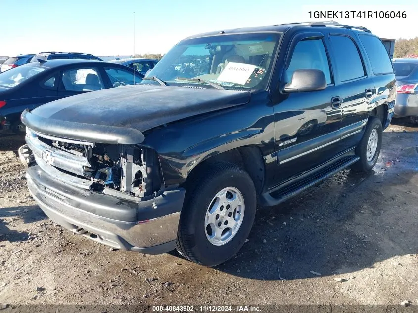 2001 Chevrolet Tahoe Ls VIN: 1GNEK13T41R106046 Lot: 40843902