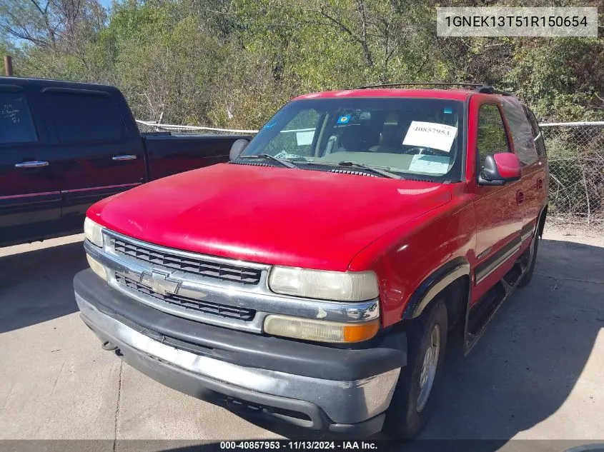 2001 Chevrolet Tahoe Lt VIN: 1GNEK13T51R150654 Lot: 40857953