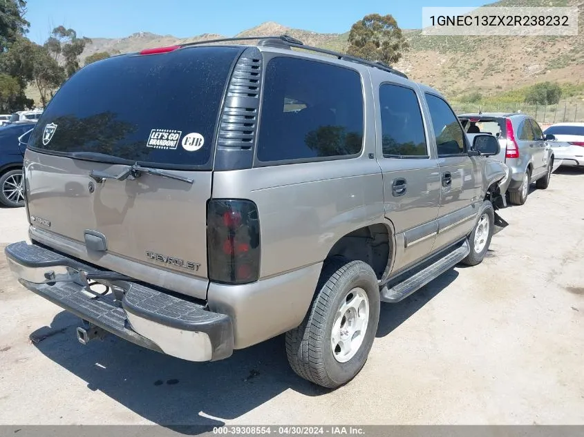 2002 Chevrolet Tahoe Ls VIN: 1GNEC13ZX2R238232 Lot: 39308554