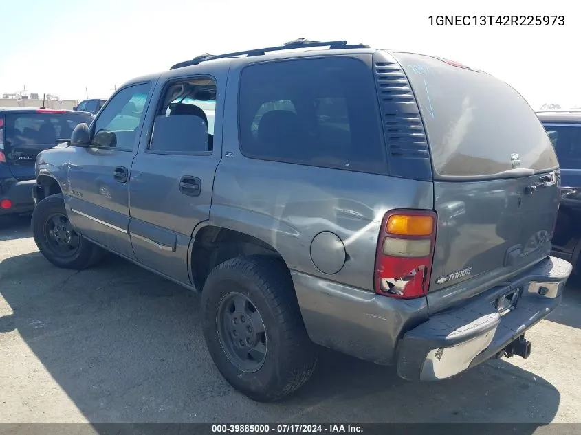 2002 Chevrolet Tahoe Ls VIN: 1GNEC13T42R225973 Lot: 39885000