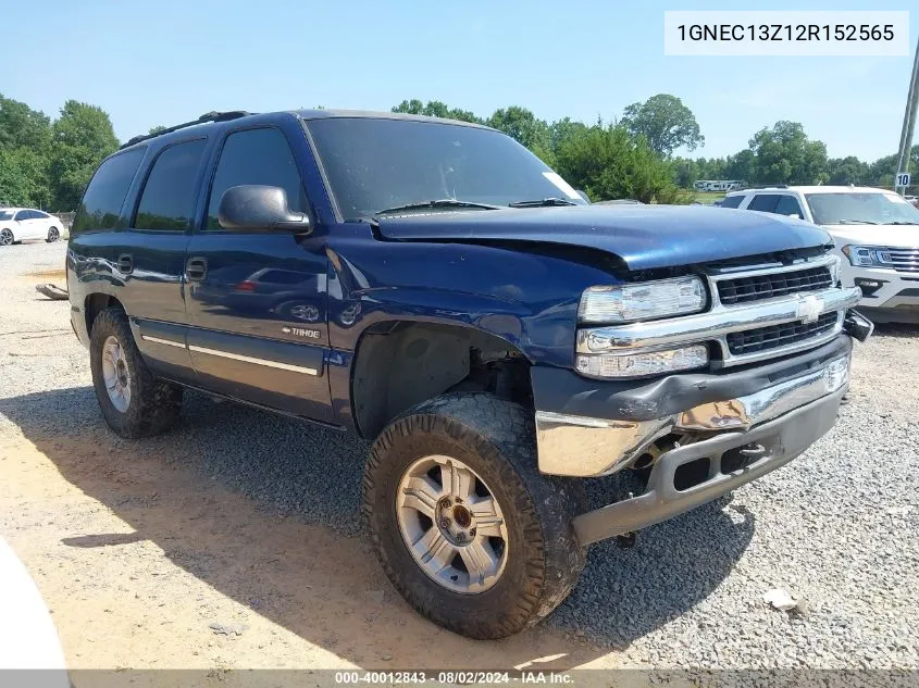 2002 Chevrolet Tahoe Ls VIN: 1GNEC13Z12R152565 Lot: 40012843