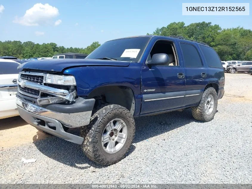 2002 Chevrolet Tahoe Ls VIN: 1GNEC13Z12R152565 Lot: 40012843