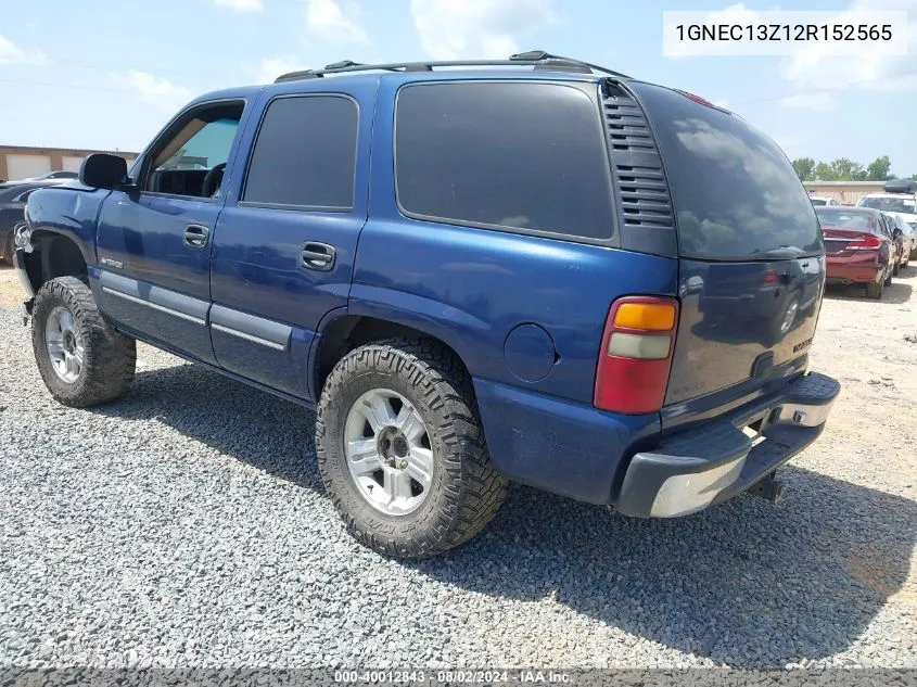 2002 Chevrolet Tahoe Ls VIN: 1GNEC13Z12R152565 Lot: 40012843