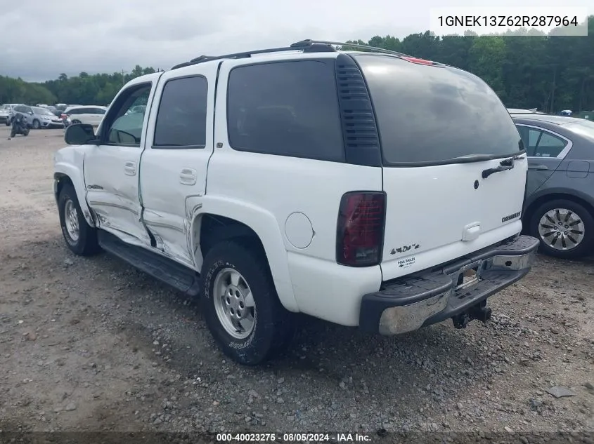 2002 Chevrolet Tahoe Lt VIN: 1GNEK13Z62R287964 Lot: 40023275