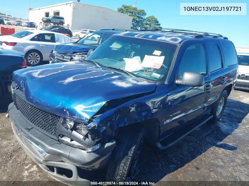 1GNEC13V02J197721 2002 Chevrolet Tahoe Ls