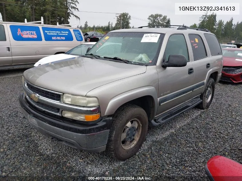 2002 Chevrolet Tahoe Ls VIN: 1GNEK13Z92J341613 Lot: 40170235