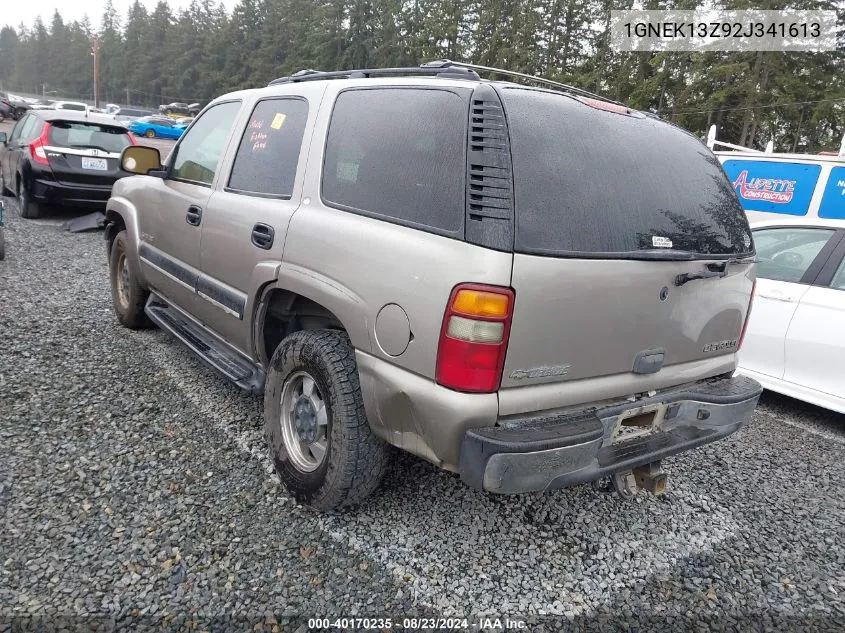 2002 Chevrolet Tahoe Ls VIN: 1GNEK13Z92J341613 Lot: 40170235