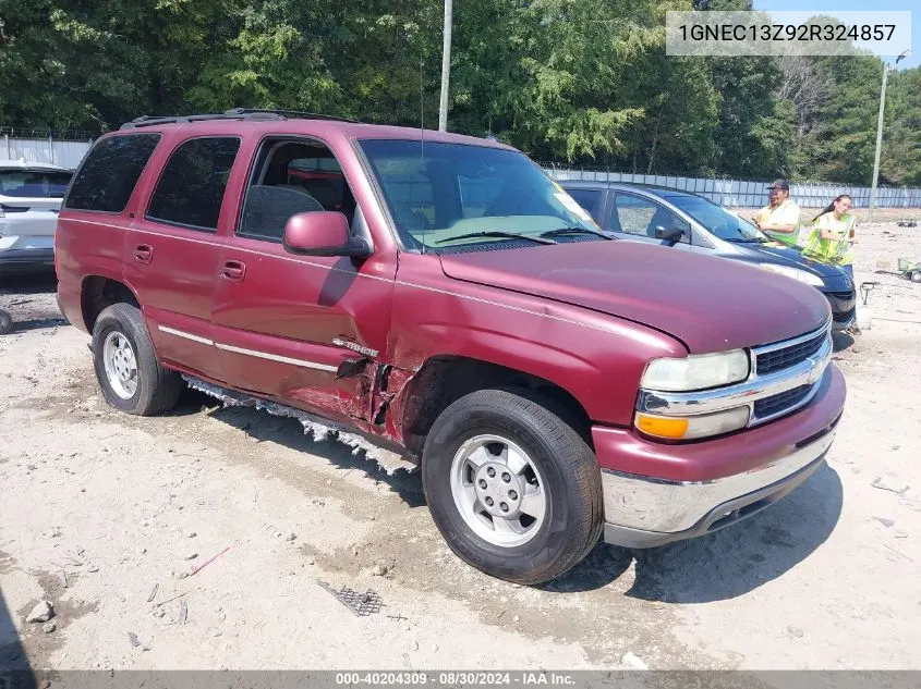 2002 Chevrolet Tahoe Lt VIN: 1GNEC13Z92R324857 Lot: 40204309