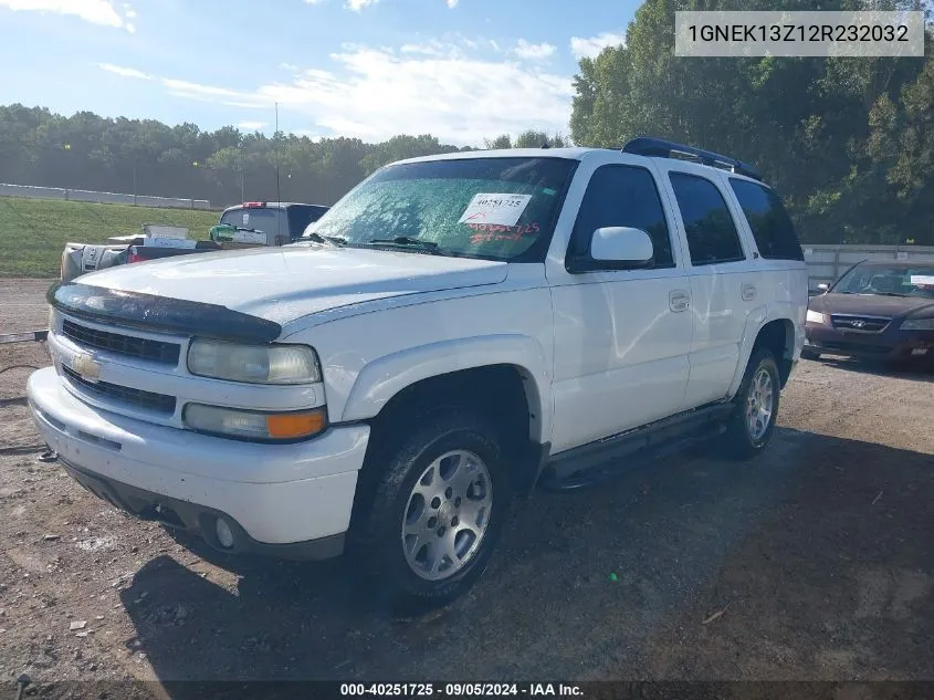 2002 Chevrolet Tahoe Z71 VIN: 1GNEK13Z12R232032 Lot: 40251725