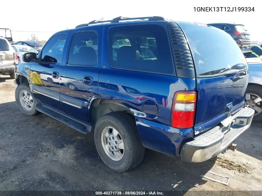 2002 Chevrolet Tahoe Lt VIN: 1GNEK13T12J199334 Lot: 40271739