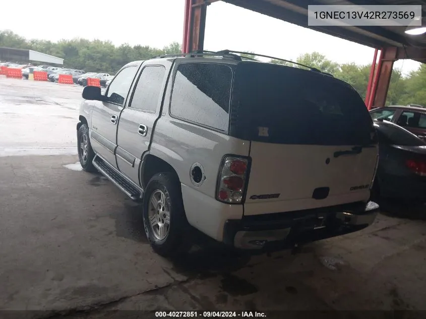 2002 Chevrolet Tahoe Ls VIN: 1GNEC13V42R273569 Lot: 40272851