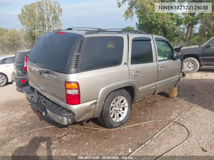 2002 Chevrolet Tahoe Lt VIN: 1GNEK13Z12J125058 Lot: 40273356