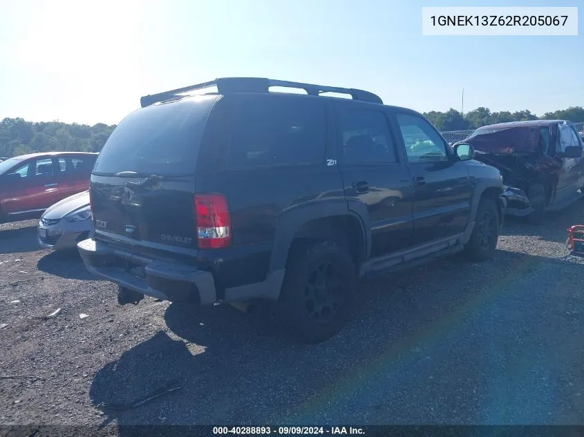 2002 Chevrolet Tahoe Z71 VIN: 1GNEK13Z62R205067 Lot: 40288893