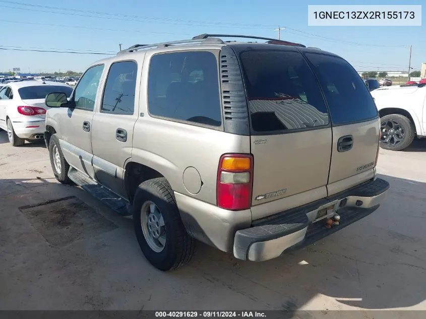 2002 Chevrolet Tahoe C1500 VIN: 1GNEC13ZX2R155173 Lot: 40291629