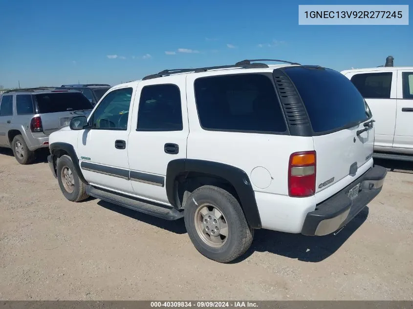 2002 Chevrolet Tahoe Ls VIN: 1GNEC13V92R277245 Lot: 40309834