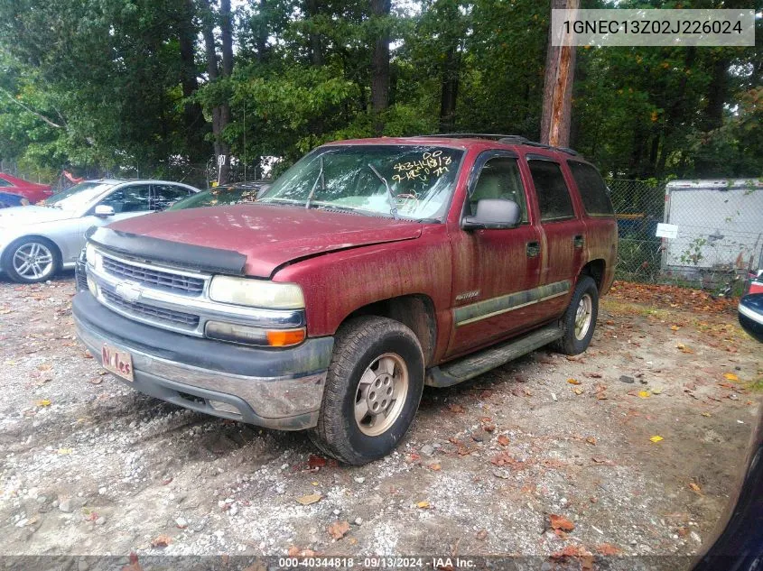 2002 Chevrolet Tahoe C1500 VIN: 1GNEC13Z02J226024 Lot: 40344818