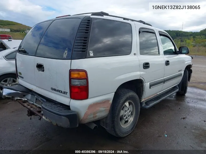 2002 Chevrolet Tahoe Ls VIN: 1GNEK13Z82J138065 Lot: 40356396