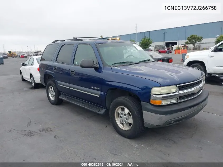 1GNEC13V72J266758 2002 Chevrolet Tahoe Ls