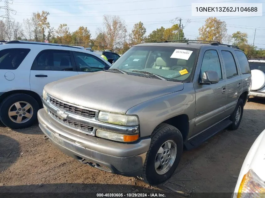 2002 Chevrolet Tahoe Lt VIN: 1GNEK13Z62J104688 Lot: 40393605