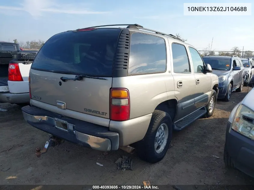 2002 Chevrolet Tahoe Lt VIN: 1GNEK13Z62J104688 Lot: 40393605