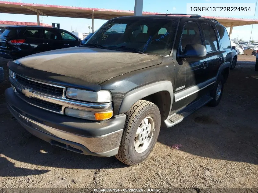 2002 Chevrolet Tahoe Lt VIN: 1GNEK13T22R224954 Lot: 40397124