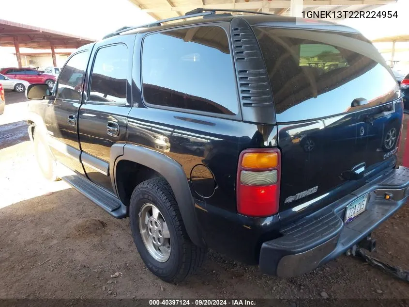 2002 Chevrolet Tahoe Lt VIN: 1GNEK13T22R224954 Lot: 40397124