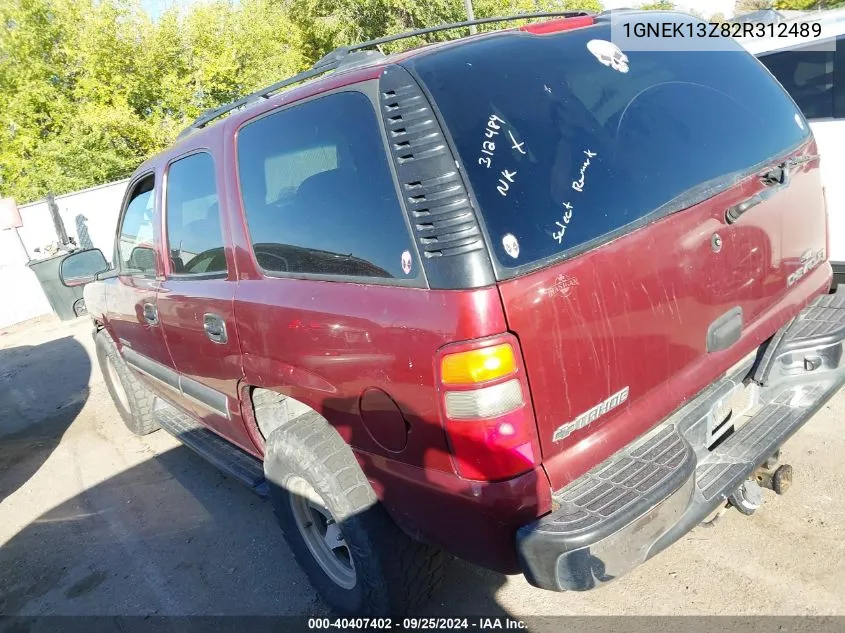 2002 Chevrolet Tahoe Ls VIN: 1GNEK13Z82R312489 Lot: 40407402