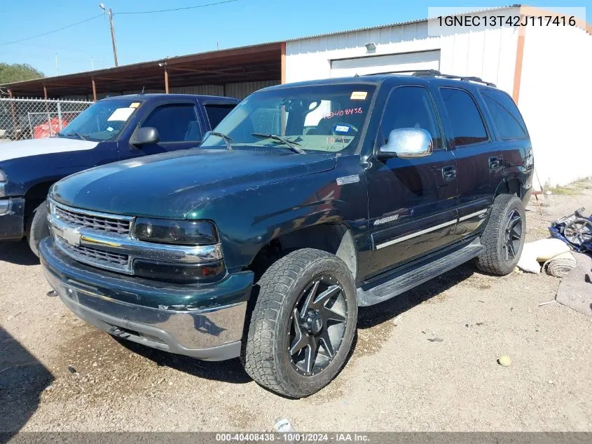 2002 Chevrolet Tahoe Lt VIN: 1GNEC13T42J117416 Lot: 40408438