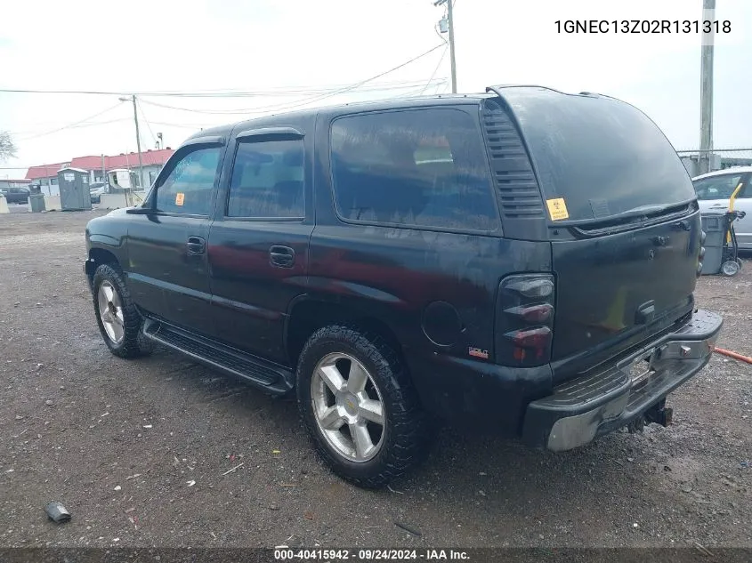 2002 Chevrolet Tahoe Ls VIN: 1GNEC13Z02R131318 Lot: 40415942