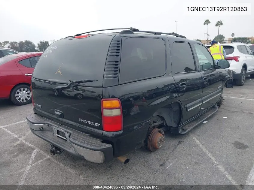 2002 Chevrolet Tahoe C1500 VIN: 1GNEC13T92R120863 Lot: 40424896