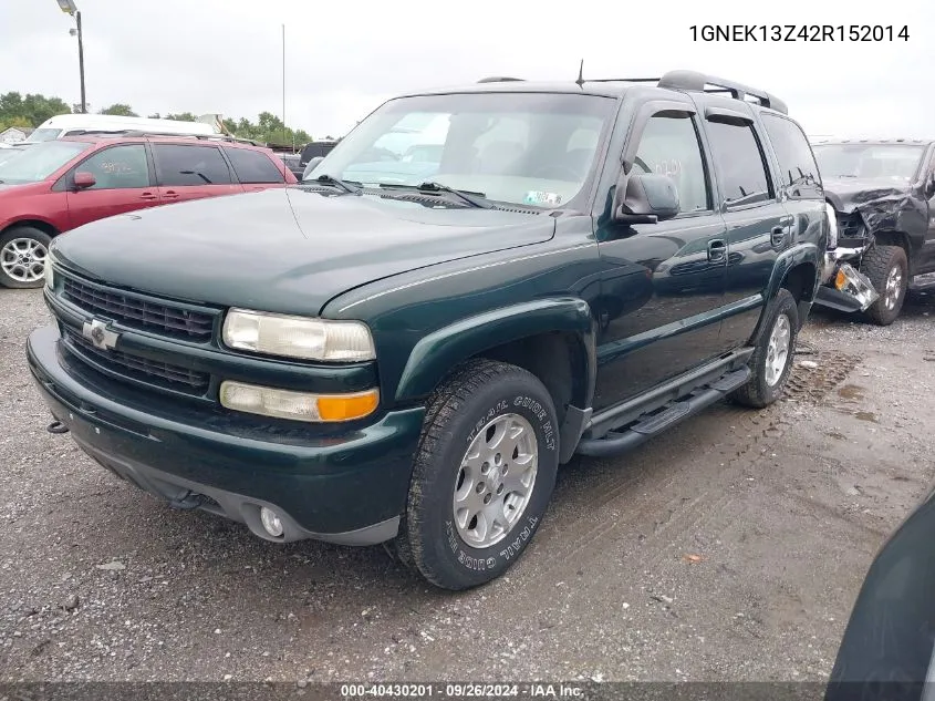 2002 Chevrolet Tahoe K1500 VIN: 1GNEK13Z42R152014 Lot: 40430201