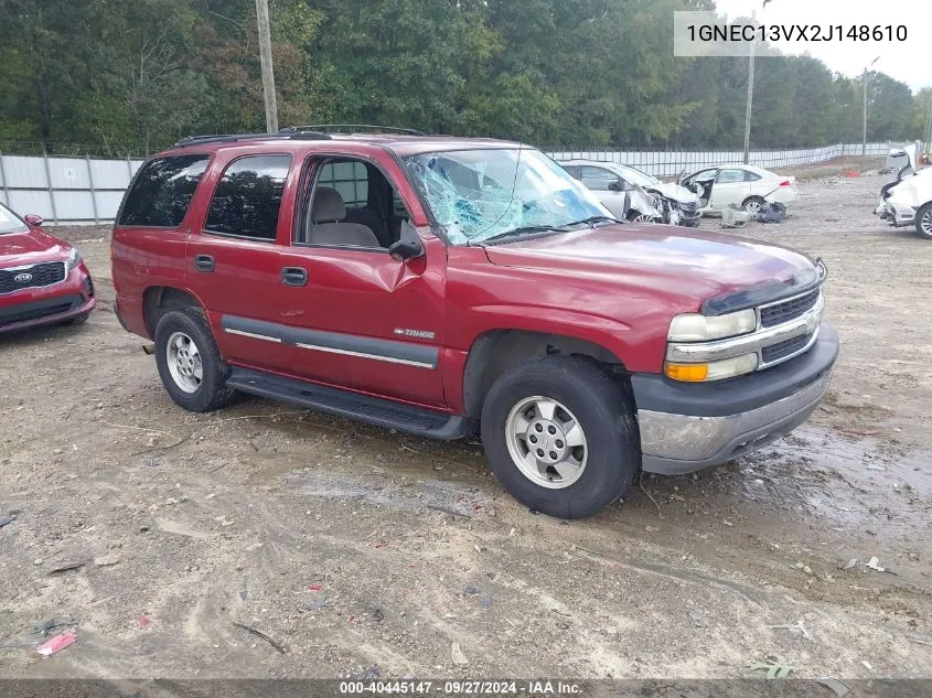 2002 Chevrolet Tahoe Ls VIN: 1GNEC13VX2J148610 Lot: 40445147